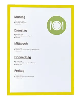 Produktbild von magnetoplan Magnetrahmen magnetofix A4 gelb 5 Stück