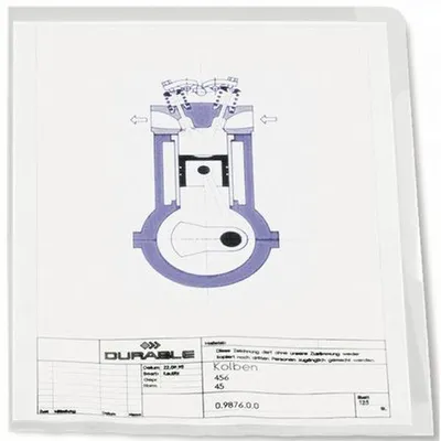 Obrázok produktu pre Durable Transparent Pockets 0.12 mm, Priehľadná, Polypropylén (PP), A4