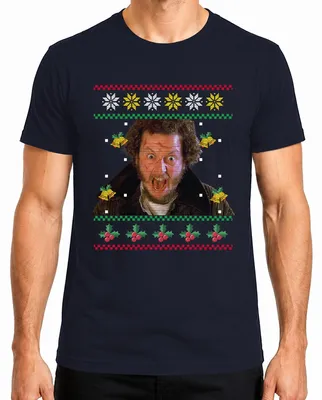 Imagen del producto de Marv Kevin - Suéter navideño feo, regalo de Navidad, camiseta para hombre, color azul marino, talla 3XL