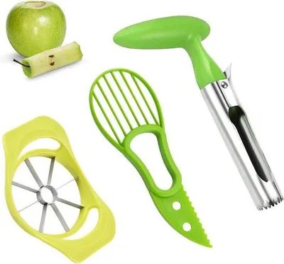 Produktbild von Apfelschneider- und Entkernerset, 3-teilig