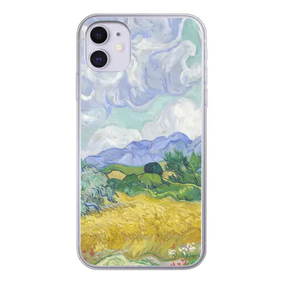 Produktbild von MuchoWow® Handyhülle Schutzhülle Hülle für iPhone 11 Weizenfeld mit Zypressen - Vincent van Gogh Silikon Softcase Handy Hülle - Handytasche