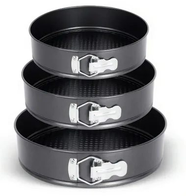 3er-Pack Antihaft-Springformen rund 22/24/26 cm