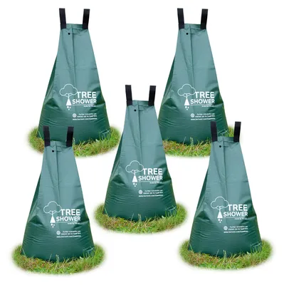 Produktbild von horizont TreeShower Bewässerungssack für Bäume 75l Wassersack für Bäume aus UV beständigem 400g/m² PVC, automatische Bewässerung bis zu 9 Stunden, Verbindung mehrerer Säcke, Diebstahlschutz (5)