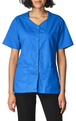 Productafbeelding van WonderWink dames zomerjasje met knoopsluiting, koningsblauw, maat [maat]