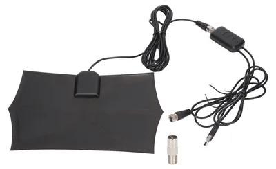 Image de Antenne TV compatible 4K 1080p, portée de 300 miles, télévision intérieure/extérieure pour Fire Stick, tous les anciens téléviseurs, noir