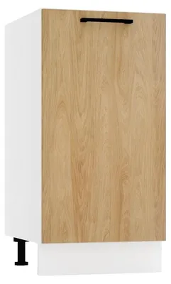 Produktbild von Küchenunterschrank Hicora-Eiche - 40 cm - Universelle Frontmontage - ohne Arbeitsplatte - Soft-Close-Mechanismus