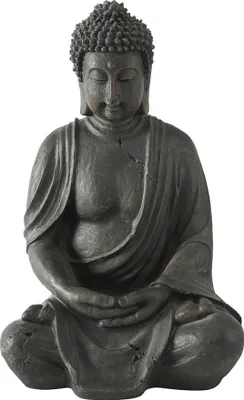 Obrázok produktu pre Boltze Buddha Figur sitzend Hähe 40 cm Statue aus Kunstharz, Feng-Shui Deko