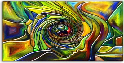 Produktbild von Coloray Canvas 140x70  Wandbild Leinwand Bilder Foto geometrische Designelemente Kunst