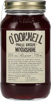 Produktbild von O'Donnell Moonshine PRALLE KIRSCHE Likör 20% Vol. 0,7l