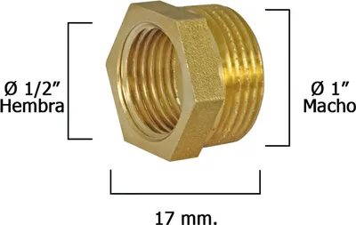 Obrázek produktu pro Leštěná šestihranná redukce 1" vnější závit x 1/2" vnitřní závit