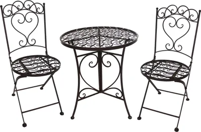 Produktbild von Gartentisch mit 2 Stühlen Curly Braun