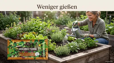 Produktbild von 3x Hochbeeterde 20 L, torffreie Pflanzerde mit Pflanzenkohle, organisch vorgedüngt für Gemüse, Kräuter, Salat, Hochbeet & Pflanzkasten – Wundergarten, KI-generiertes Bild