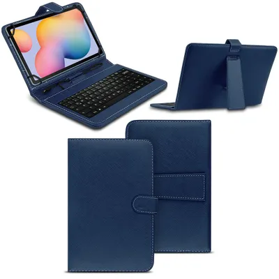 Produktbild von Tastatur Schutzhülle kompatibel für Samsung Galaxy Tab A7 10,4 Tasche USB HülleFarben:Blau