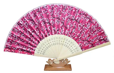 Produktbild von 564, 1 Stk. Hand Deko Sommer Fächer Blumen Motive Retro Design Sommerfächer