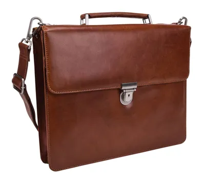 Produktbild von LEONHARD HEYDEN Leder Aktentasche Umhängetasche mit Laptopfach Cambridge Briefcase 1 Compartment Cognac braun