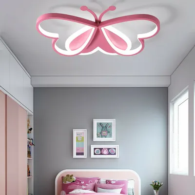 Image de Plafonnier LED Papillon Plafonnier Garçons Filles Cartoon Lampe Enfants Chambre Enfants