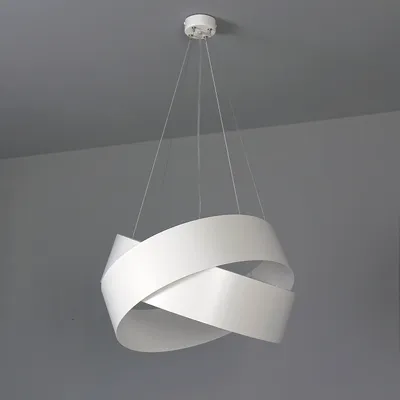 Produktbild von Hängelampe Ø 50 cm E27 Weiß Metall Modern Pendelleuchte