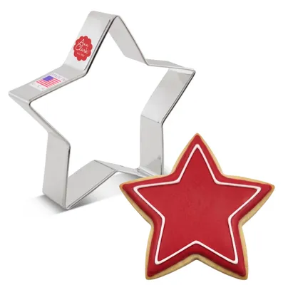 Zdjęcie produktu dla Foremka do ciastek w kształcie gwiazdy - Stal nierdzewna - 10,16 cm - Do ciastek i fondant