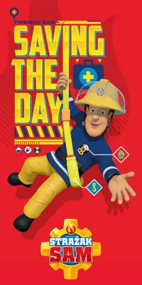 Produktbild von Strandtuch für Kinder aus Baumwolle 70x140 Feuerwehrmann Sam 009
