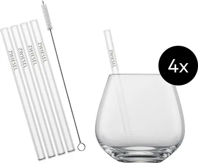 Obrázek produktu pro Sada 4 sklenic BASIC BAR s brčky