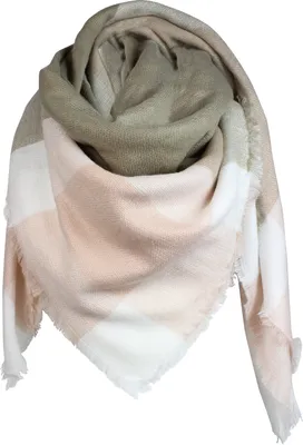 Produktbild von Glamexx24 XXL Schal Kuschelige, warme und wunderschöne Damen Poncho Schal mit verschiedenen Muster Schal Poncho, 7 BraunKhakiRosaWeiss, One size-Farbe: 7 BraunKhakiRosaWeiss