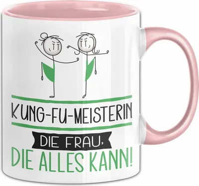 Produktbild von Kung-Fu-Meisterin Geschenk Tasse Becher Die Frau Die Allen Kann Geschenkidee für eine Kung-Fu-Meisterin Lustig (Rosa)