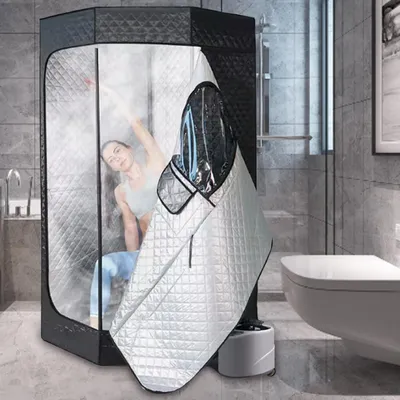 Productafbeelding van Draagbare Stoomsauna Tent - 180x54x90 cm - 1200 W - 3L - Thuis