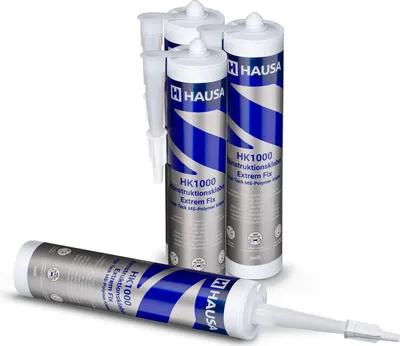 Produktbild von HAUSA High-Tack Montagekleber HK1000 Alleskleber starker 400 kg/10cm? 4 x 290ml
