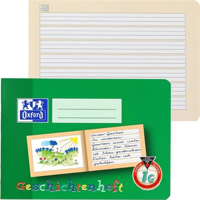 A collage of two notebook covers, one green and one beige, showing different views and details.