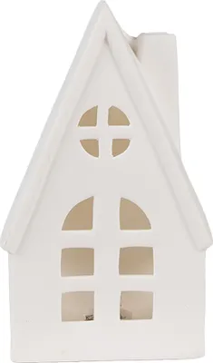 Produktbild von Clayre & Eef Dekoratives Haus mit LED 9x6x15 cm Beige Porzellan