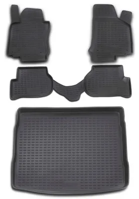 Produktbild von Gummi Kofferraumwanne + Fußmatten Set für VW Golf 5, Bj. 10/2003-2009