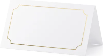 Produktbild von Tischkarten - Rahmen, gold, 9,5x5,5cm (1 Packung / 10 Stück)