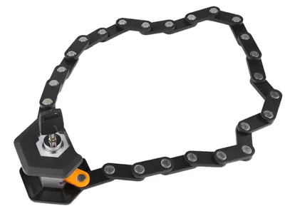 Image de Cadenas de vélo pliable - Cadenas à chaîne pour vélo - Support - 3 clés