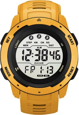 Immagine prodotto di Orologi sportivi digitali multifunzionali impermeabili luminosi da corsa per lo sport maschile all'aperto Giallo