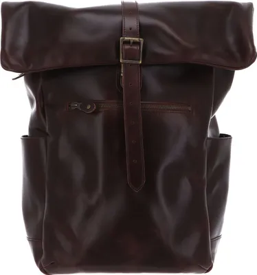 Produktbild von BUCKLE & SEAM Leder Freizeitrucksack Rucksack mit Laptopfach Norman Dot Leather Backpack 28L Brown braun