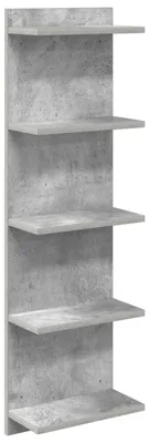 Obrázok produktu pre vidaXL Nástenná polica, betónová farba, 30 x 15 x 100 cm, drevovláknitá doska