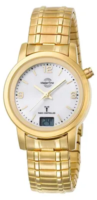 Obrázek produktu pro Master Time MTLA-10313-12M Dámské základní rádiem řízené hodinky se zlatým řemínkem