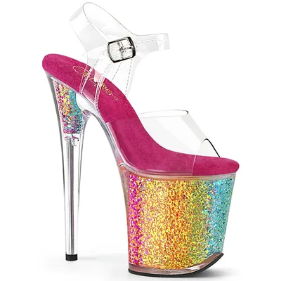 Produktbild von FLAMINGO-808RG-02 Damen Sandale von Pleaser, Transparent EU 38, US 8