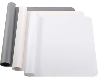 Zdjęcie produktu dla Silikonowe maty do rękodzieła, 3 sztuki, 40x30 cm, nieprzywierające, antypoślizgowe, w kolorach: ciemnoszary/szary/biały