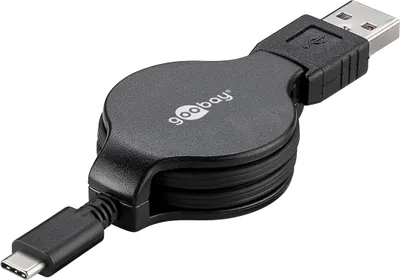 Produktbild von goobay USB 2.0 A/USB C Kabel 1,0 m schwarz, 1 St.
