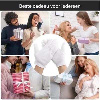 Obrázek produktu pro Dvouradové tenké bavlněné rukavice – inspekční rukavice – bílé bavlněné rukavice – servisní rukavice – vlhčené rukavice – opakovaně použitelné – bavlněné rukavice – pro kosmetiku, kontrolu šperků a mincí