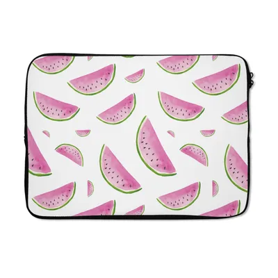 Produktbild von MuchoWow® Laptop Hülle 13 Zoll Wassermelonen - Weiß - Pastell Laptoptasche - Laptophülle - Sleeve - Rundumschutz