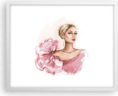 Produktbild von Gerahmtes Poster - Weißer Rahmen - Frau Künstlerin Mode - 50x40 cm - Wand Bild - Wanddeko - Wandbilder - Kunstposter - Wandposter - Bilderrahmen - Bilder - Kunstdruck - P2WAA50x40-5092
