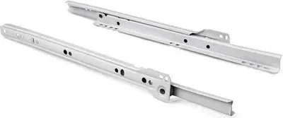 Produktbild von Schubladenschienen Rollenführung Schiene Schubladenauszug Weiß Länge 45cm