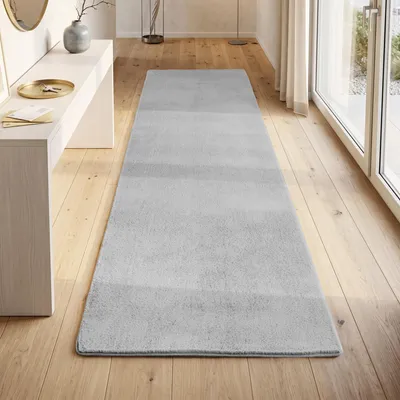 Obrázek produktu pro Homebyhome Pratelný Koberec s Krátkým Vlasem Protiskluzový a M?kký Moderní Jednobarevný Design do Obývacího Pokoje Ložnice, Velikost: 80x250 cm