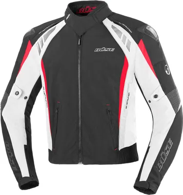 Immagine prodotto di Büse B.Racing Pro giacca da moto in tessuto, nero/bianco/rosso, XS