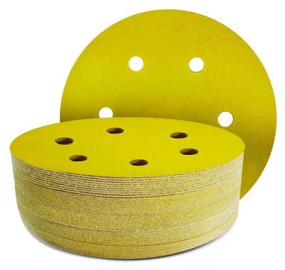 Immagine prodotto di Carta abrasiva autoadesiva, 150 mm, 6 fori, grana 400, per levigatrice orbitale, confezione da 50 pezzi