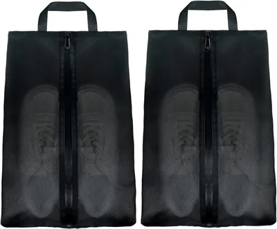 Imagen del producto de Bolsas para zapatos, grandes, 2 unidades, impermeables, con cremallera, transparentes, ideales para viajes
