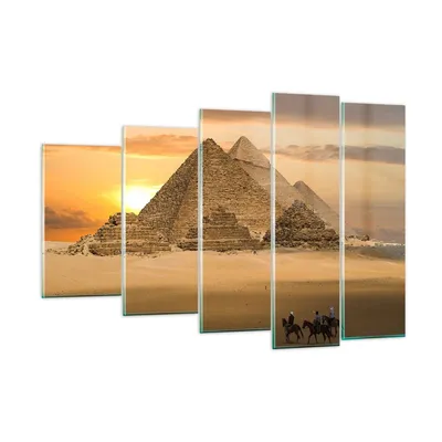 Produktbild von Bilder auf glas - Pyramide ägypten wüste - 150x100cm - Glasbilder - Wandbilder - Kunstdruck - zum Aufhängen bereit - Wanddekoration aus Glas - Glas Bilder - Wandbild auf Glas - GEG150x100-2196