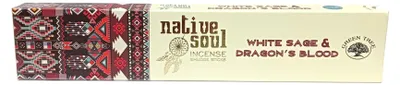 Produktbild von Räucherstäbchen Green Tree Native Soul "White Sage & Dragons Blood" 15gr.